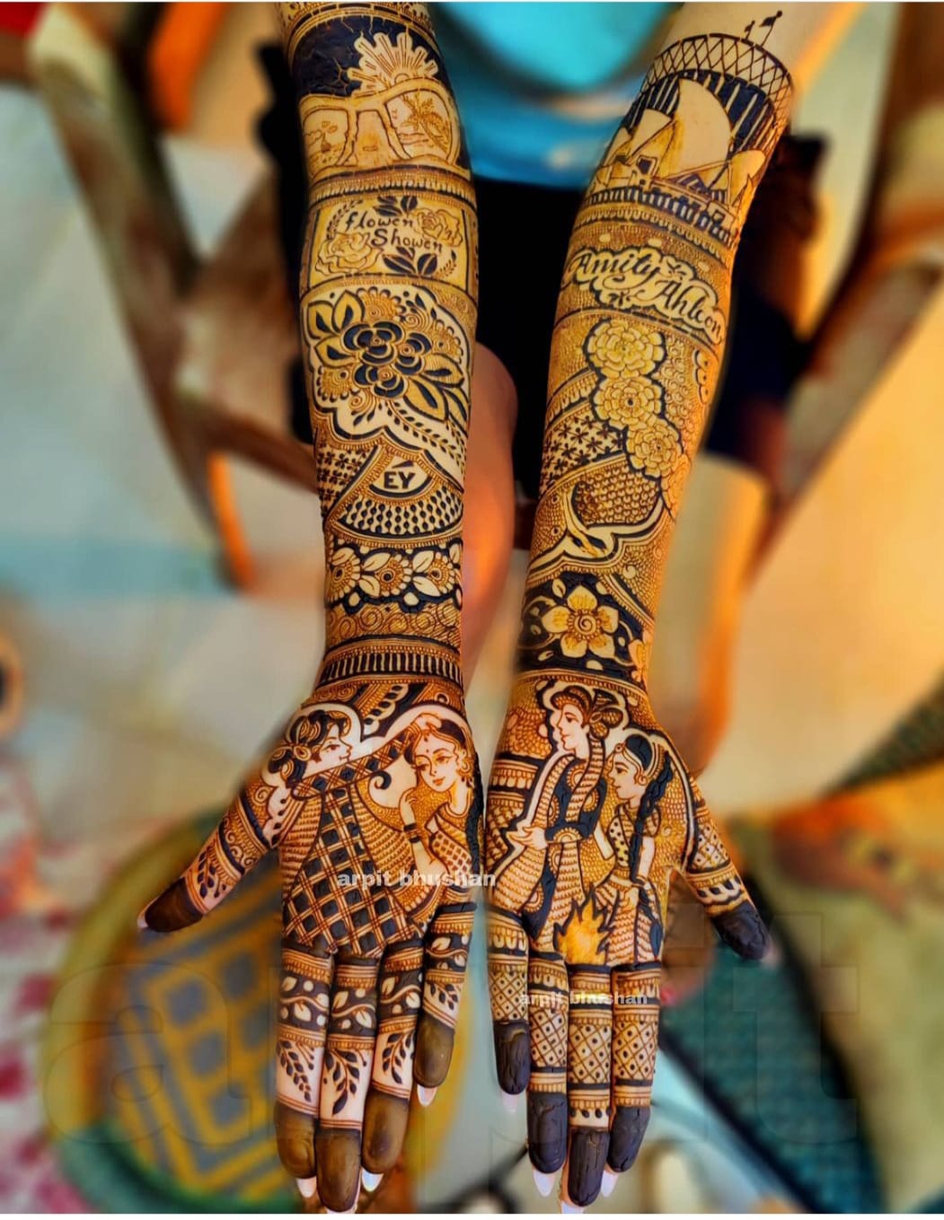 Engagement mehndi Design 😍 . “Add a touch of elegance to your special day  with our beautiful Mehendi Designs.” . For booking and c... | Instagram